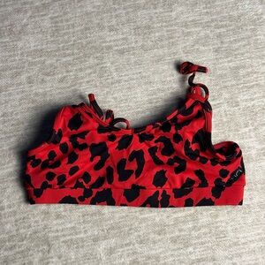 Red and Black Sports Bra